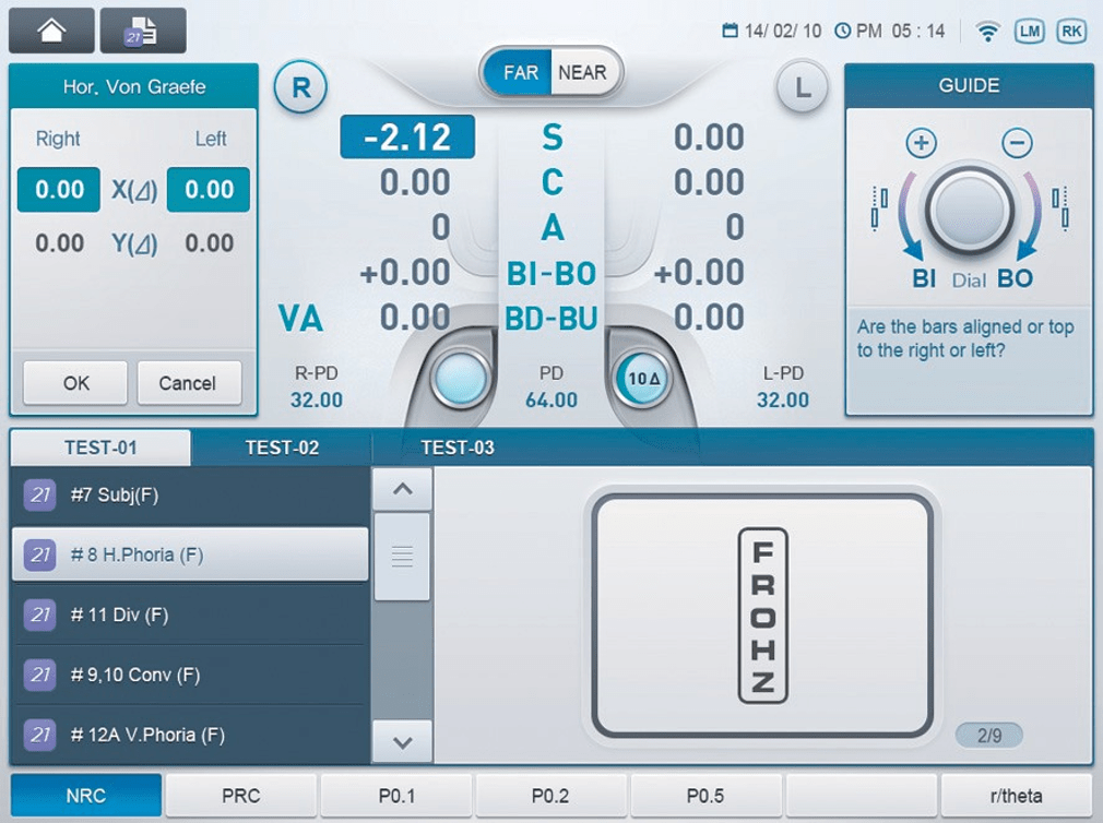 Screenshot showing user interface of the HDR-9000