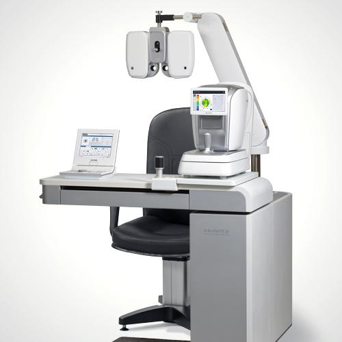 HRT-7000: Reflection Table designed for convenient and comfortable eye examinations.