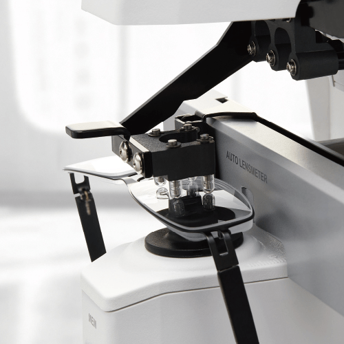 HLM-9000: An automatic lensmeter designed for convenient measurement, including blue light blocking efficiency.