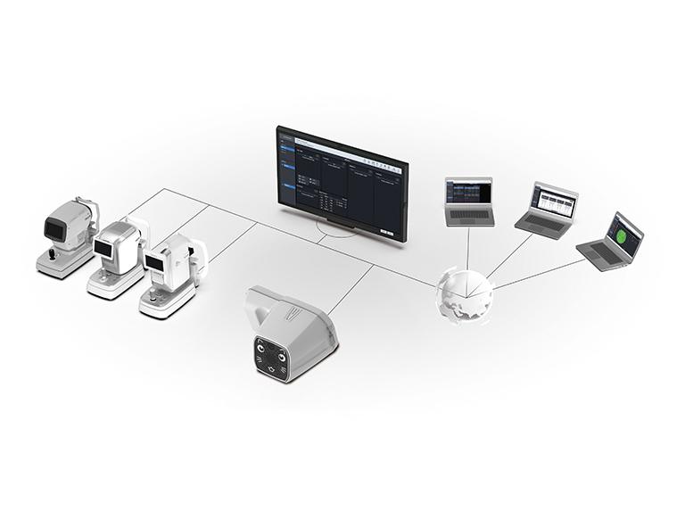 Measurement data can be checked via Huvitz's HIIS-1 software on a PC