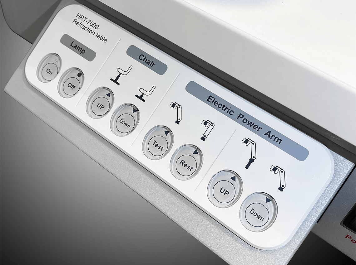 Image showing convenient operation of Power Arm and chair with table-mounted keypad