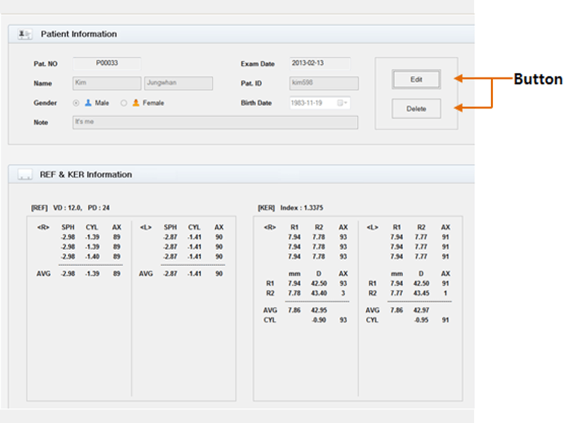 Screenshot of the REF & KER Information on the HRK MATE