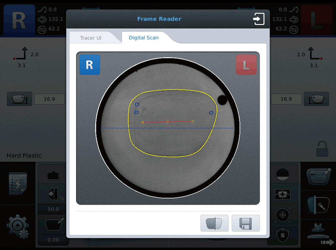 Image of detailed display of making eyeglass lenses