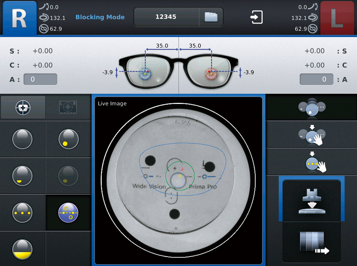Image of detailed display of making eyeglass lenses